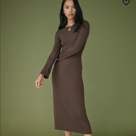 Reformation Benedict Dress in Chestnut *NEW* - Picture 1 of 6